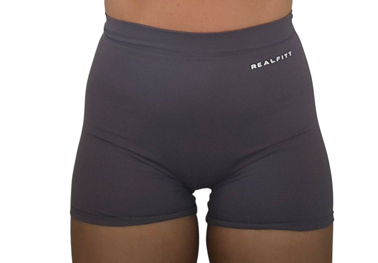 Scrunch V-Back Shorts in Grey