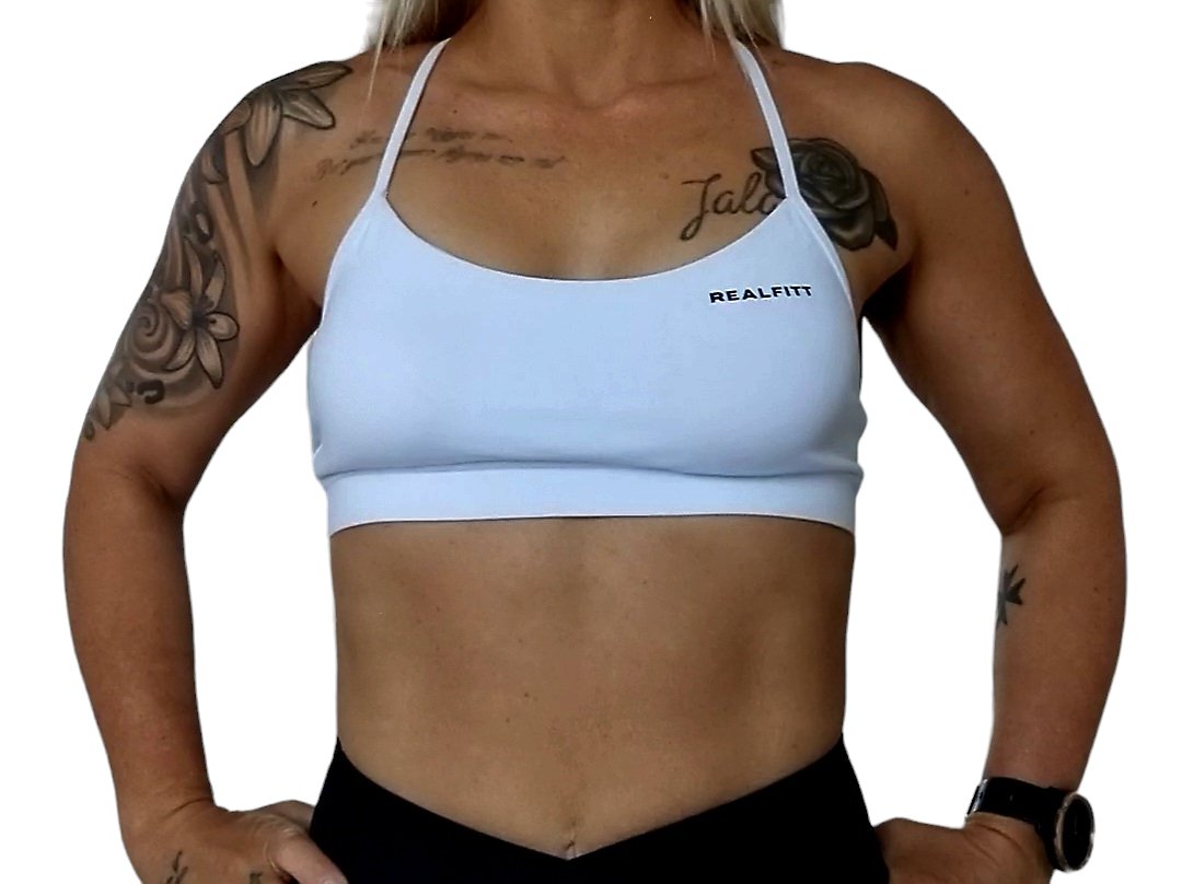 Y Back Bralette White