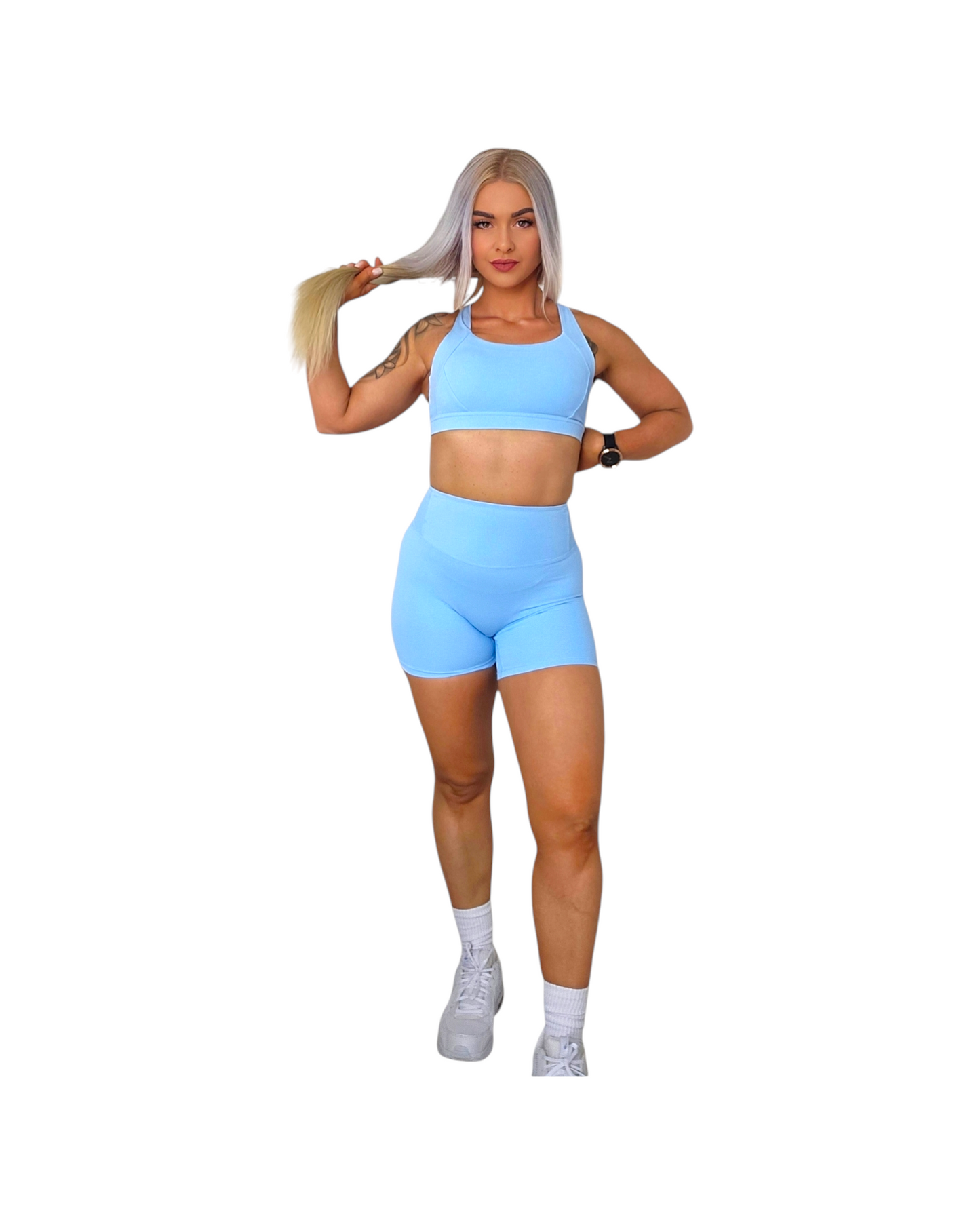 NSV Self Care Sports Bra in Sky Blue