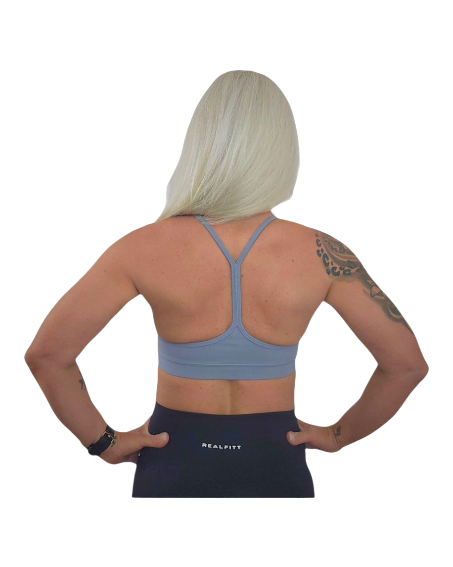 Y Back Bralette Light Blue
