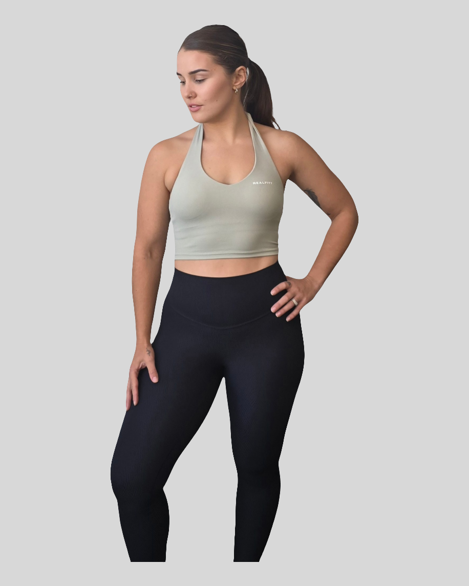 Tie Up Halter Top Green