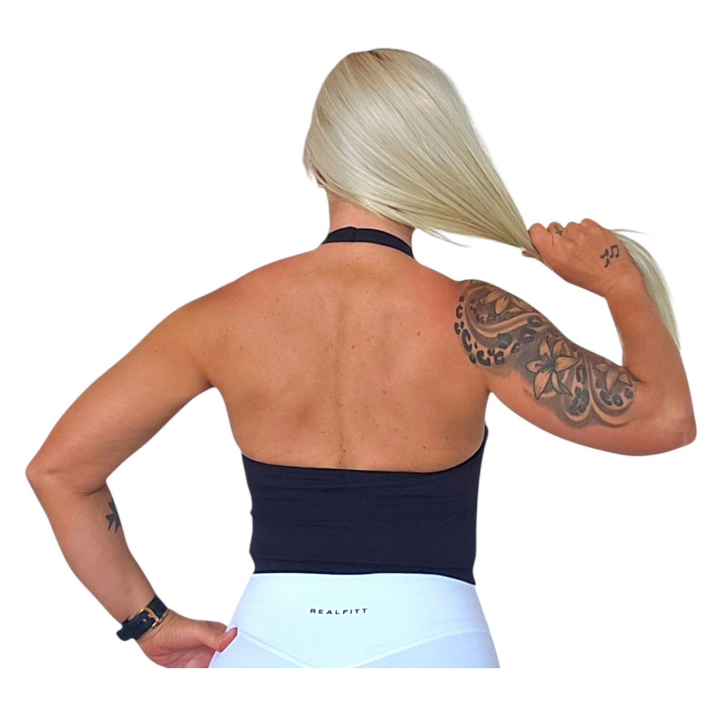 Basic Halter-Neck Top in Black