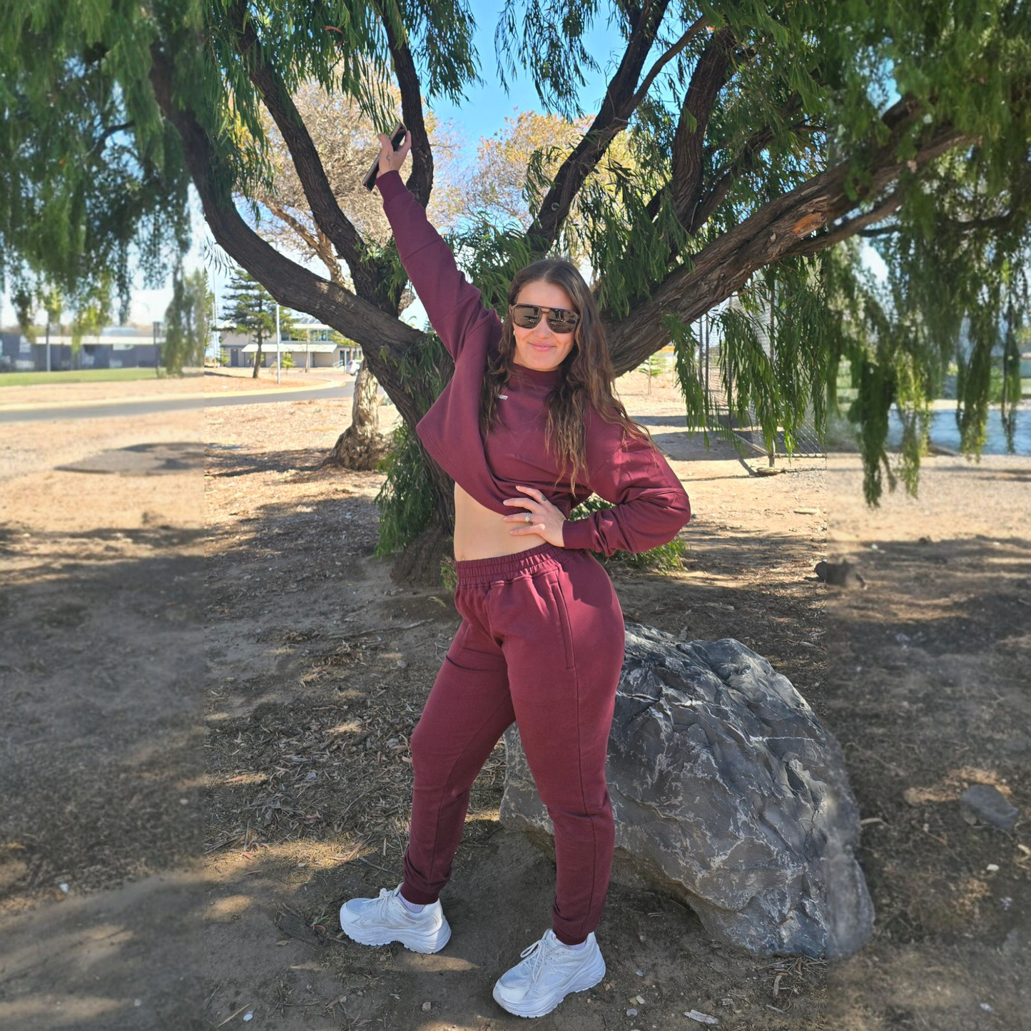 Casual-Lane Trackpants in Marone