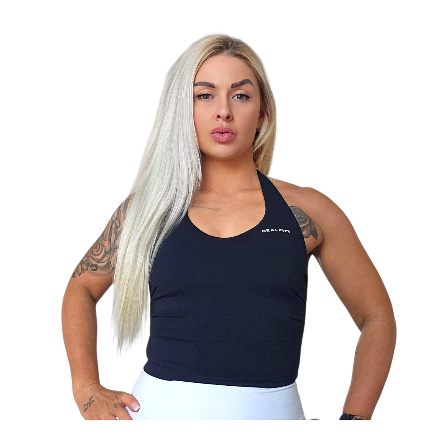 Basic Halter-Neck Top in Black