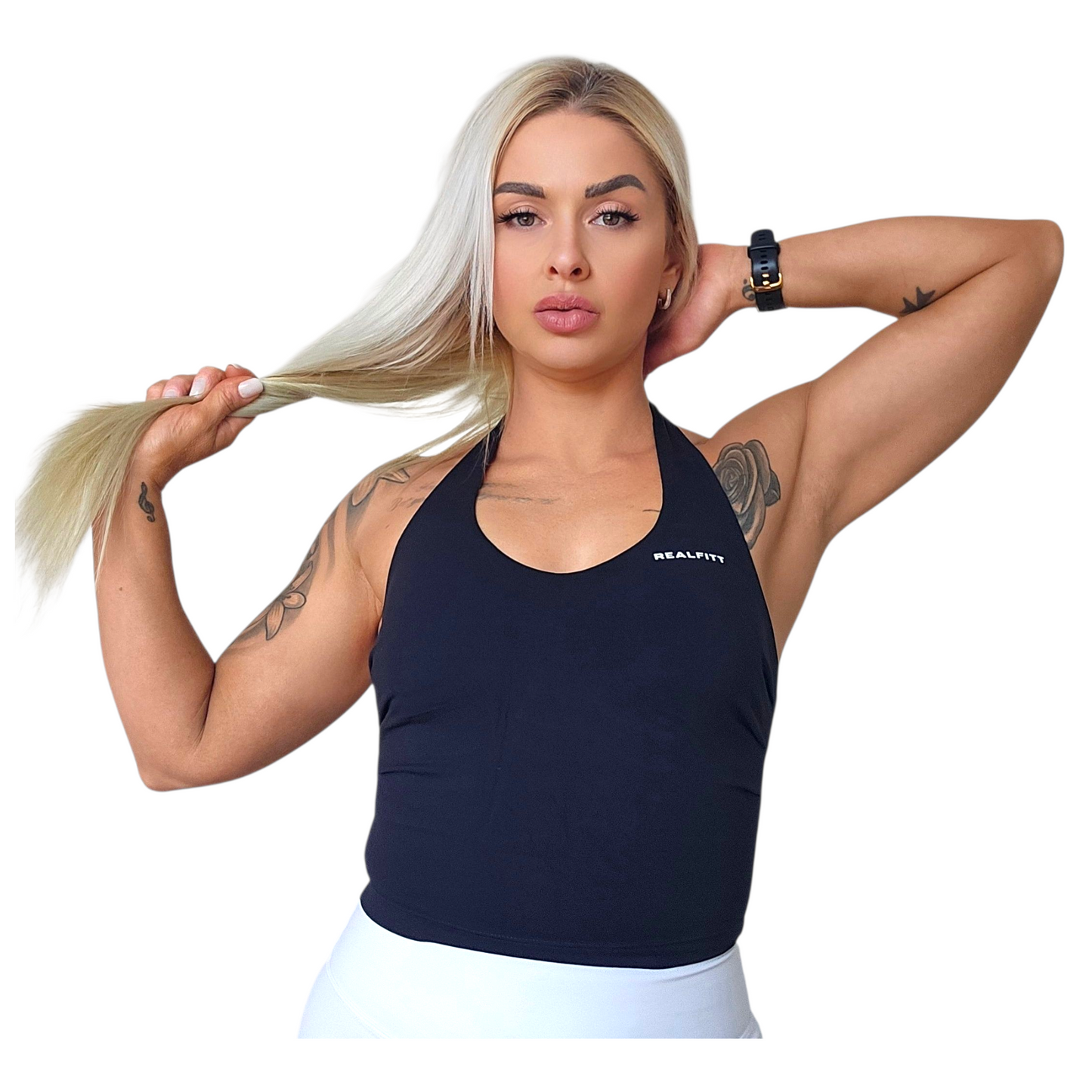 Basic Halter-Neck Top in Black