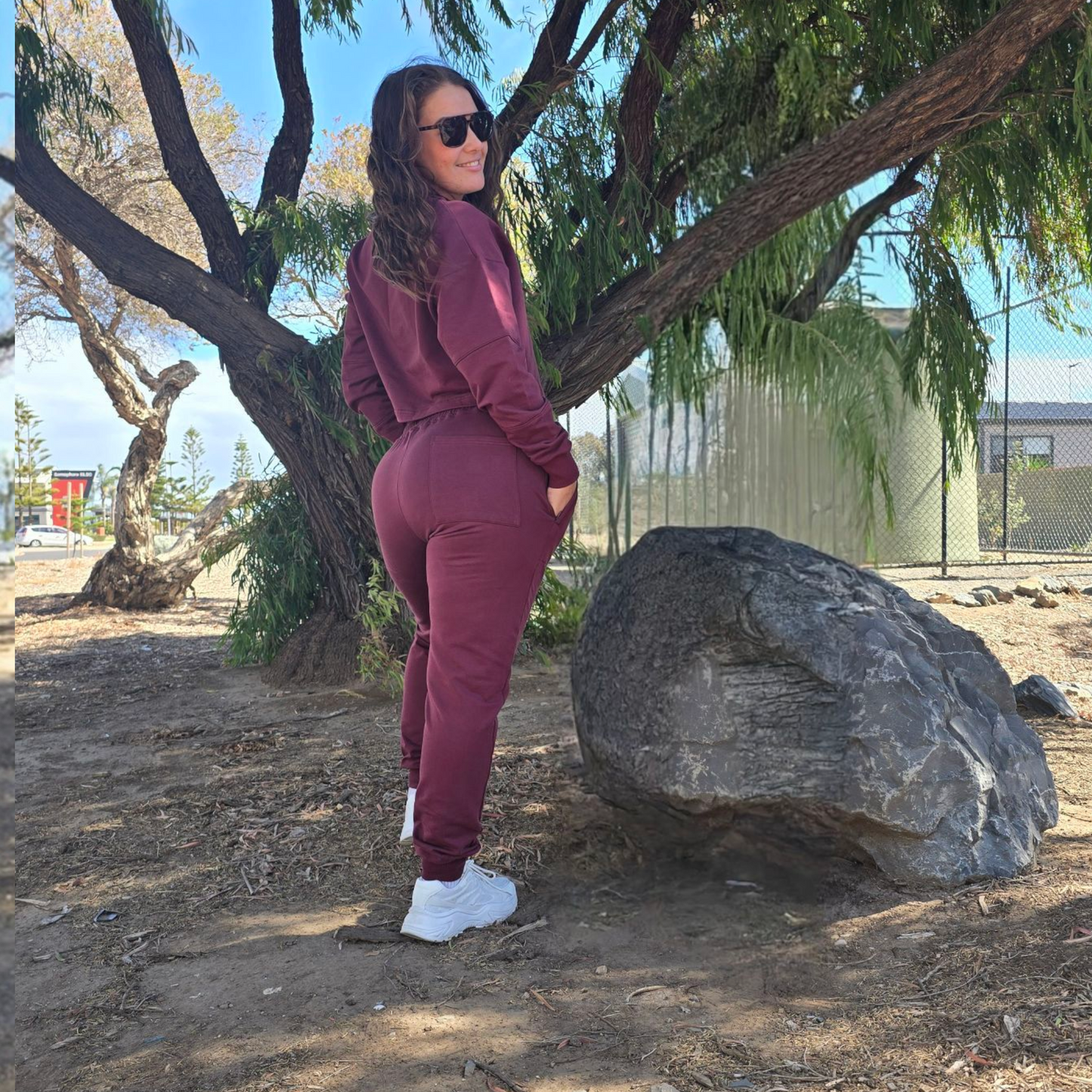 Casual-Lane Trackpants in Marone