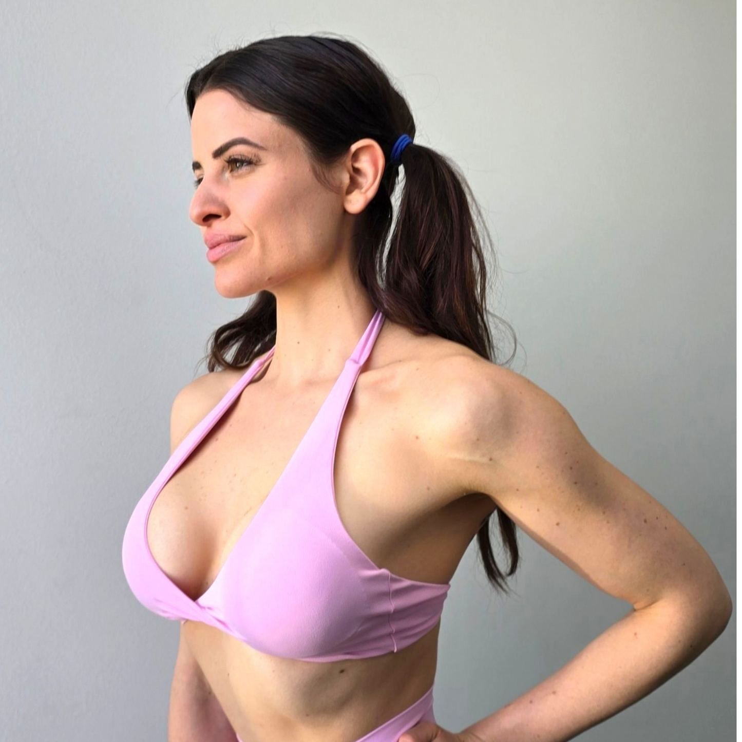 Self Love Halter Twist Bra - Pink