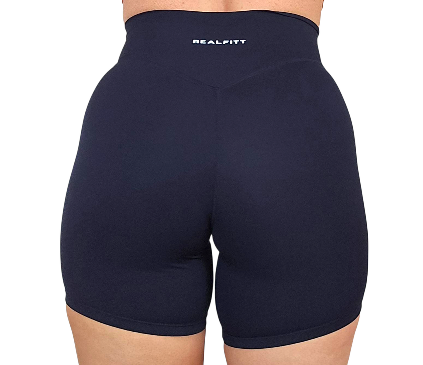 Self Love High-Waisted Mid Shorts in Black