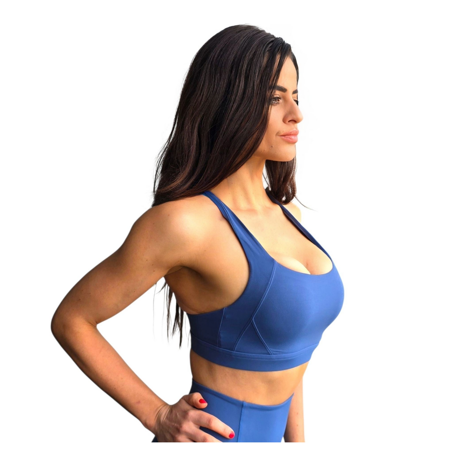NSV Self Care Supportive Sports Bra in Blue