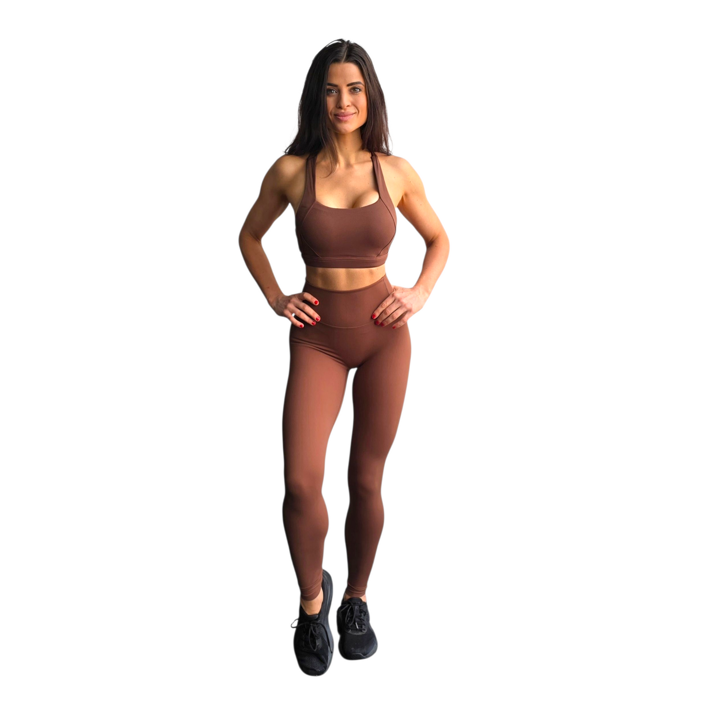 NSV Self Care Non-Visible Scrunch Leggings in Coffee