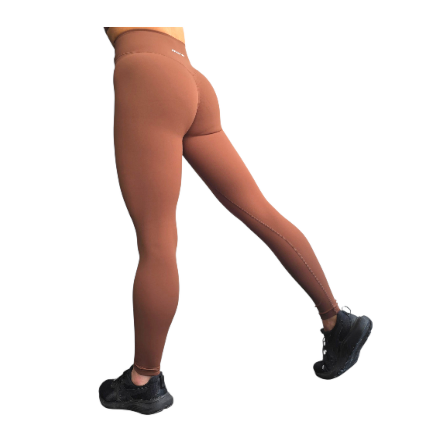 NSV Self Care Non-Visible Scrunch Leggings in Coffee