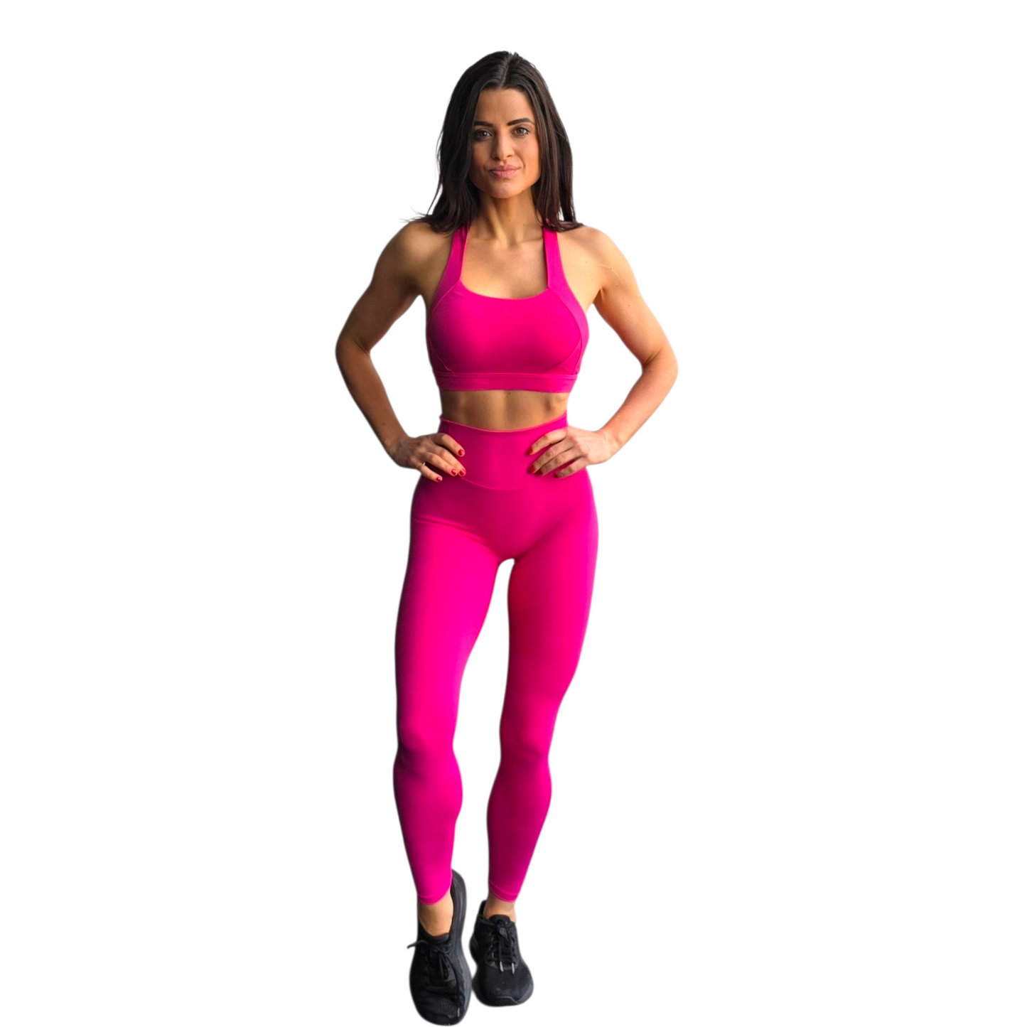 NSV Self Care Non-Visible Scrunch Leggings in Fuscha Pink