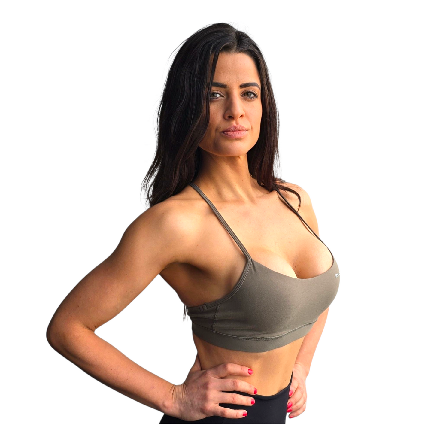 Y Back Bralette  Army Green