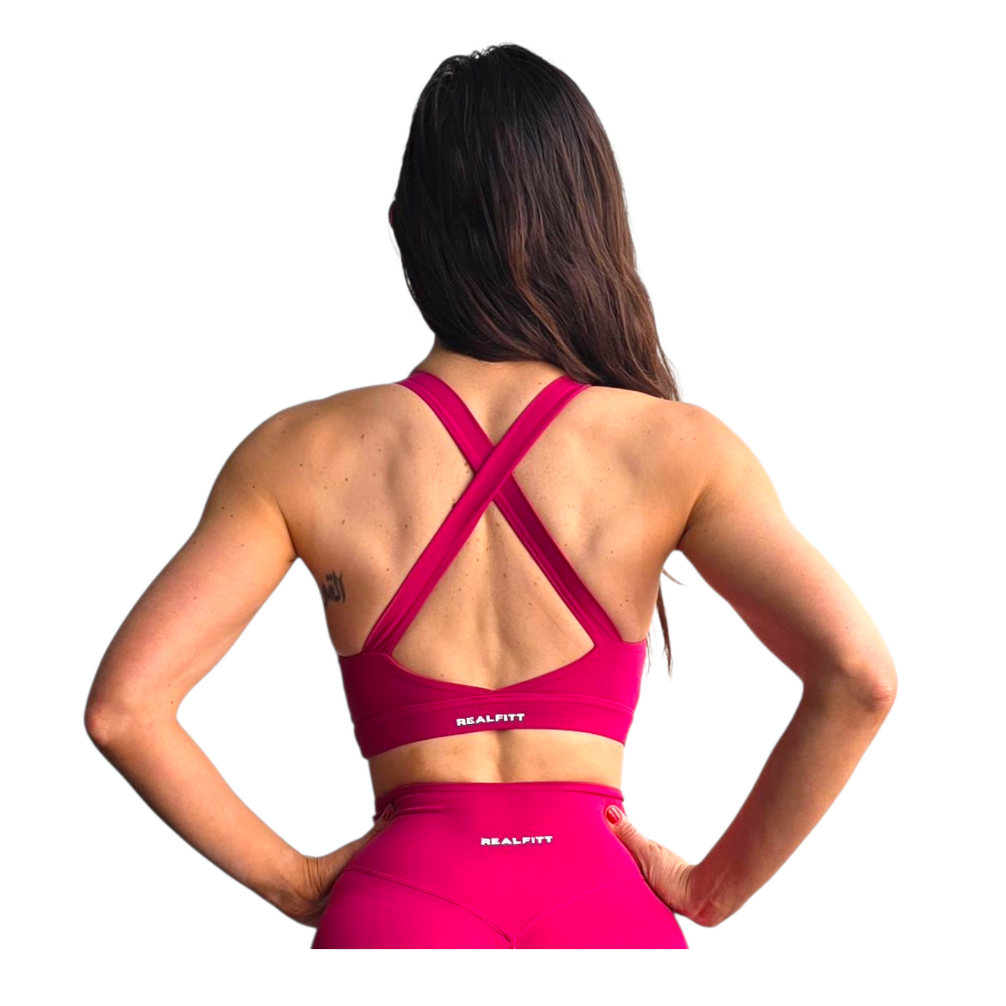 NSV Self Care Supportive Sports Bra in Rose