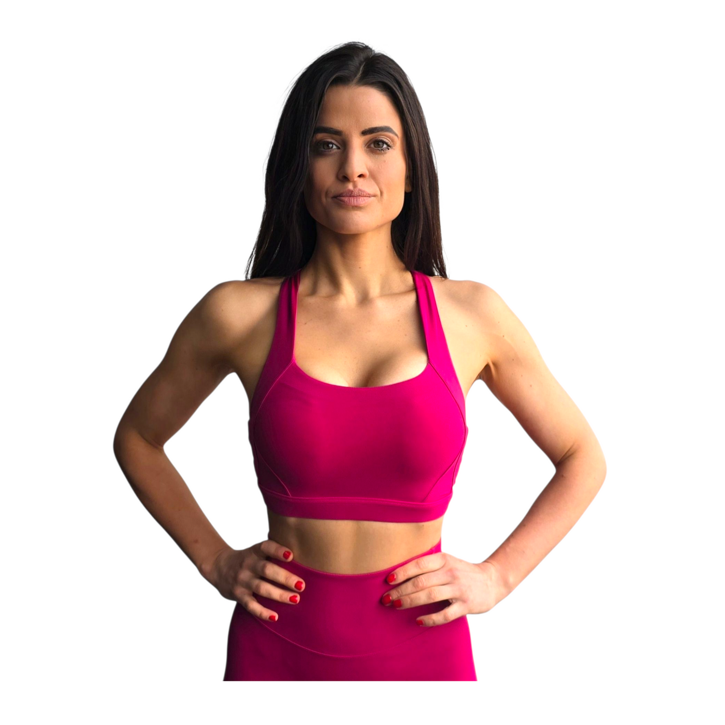 NSV Self Care Supportive Sports Bra in Rose
