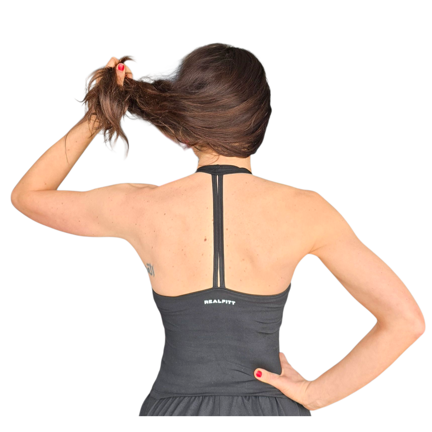 Essentials Halter Singlet in Black