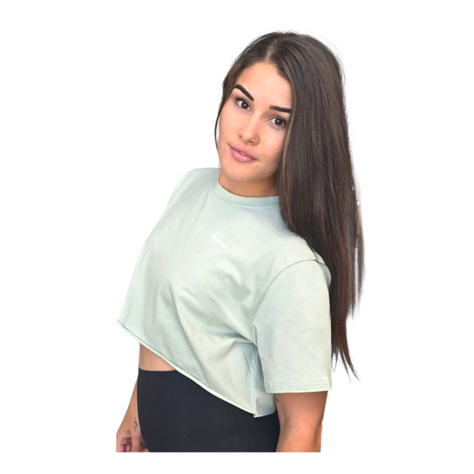 Basic Crop Tee Green