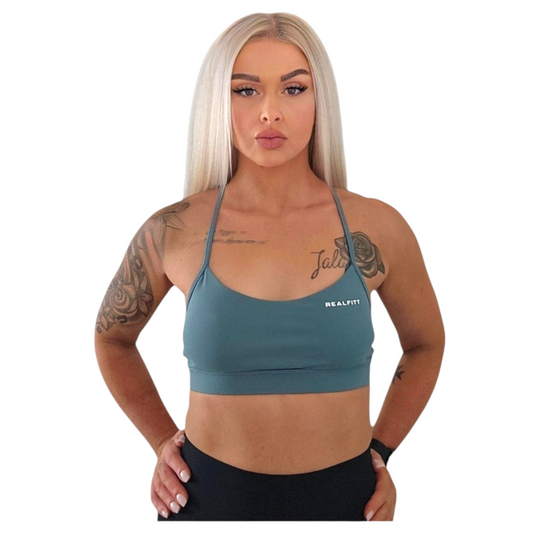 Y Back Bralette in Teal