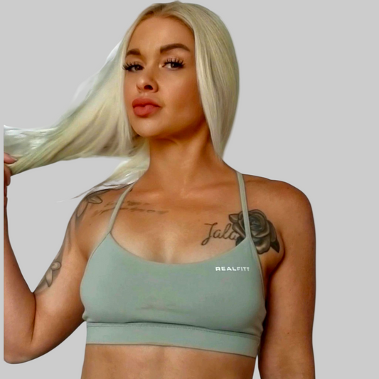 Y Back Bralette  Light Green