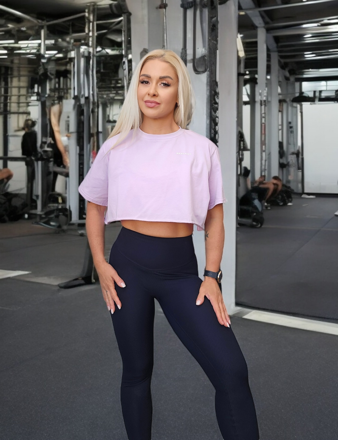 Basic Crop Tee in Lilac