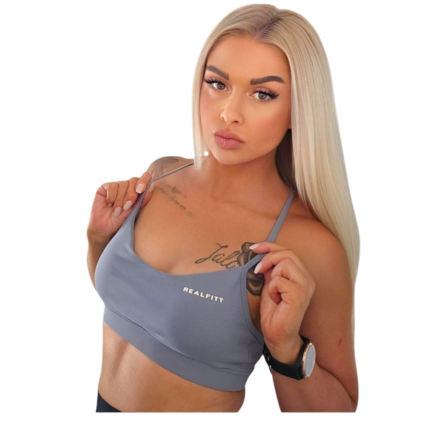 Y Back Bralette  Light Blue