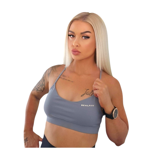 Y Back Bralette  Light Blue