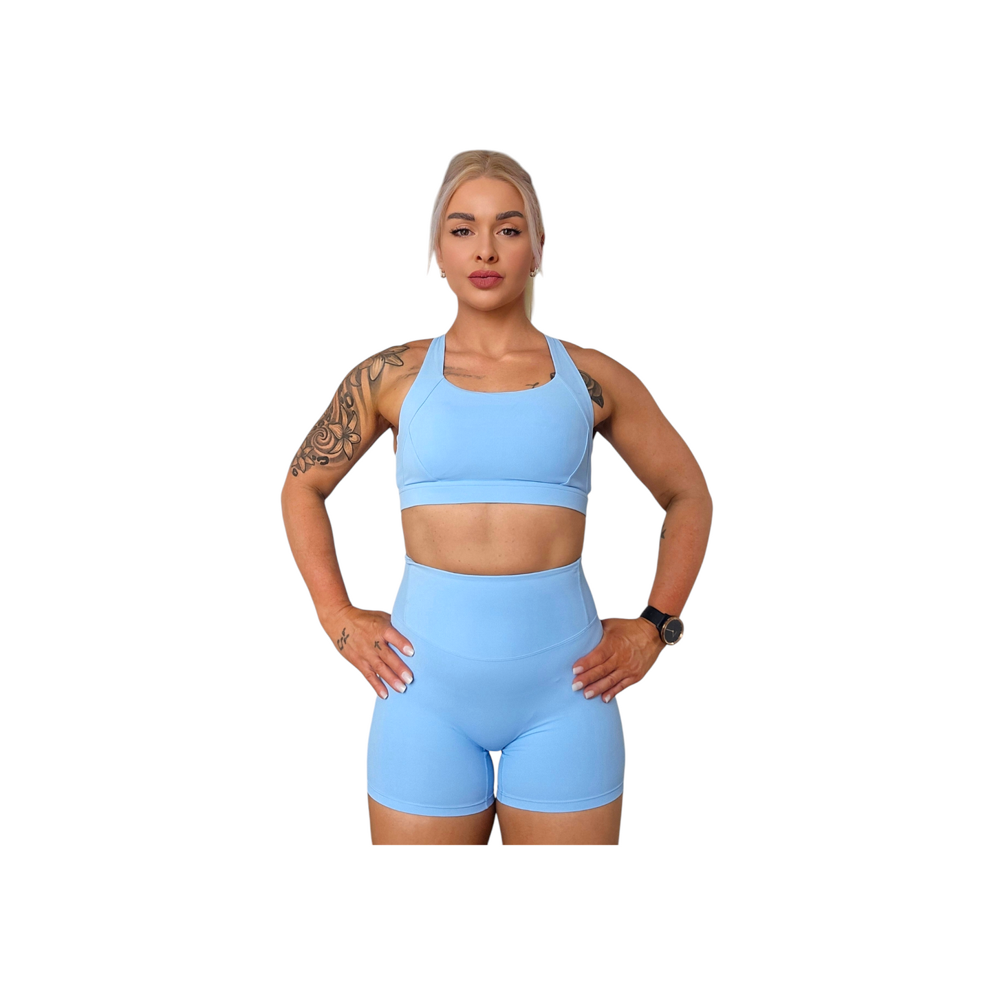 NSV Self Care Sports Bra in Sky Blue