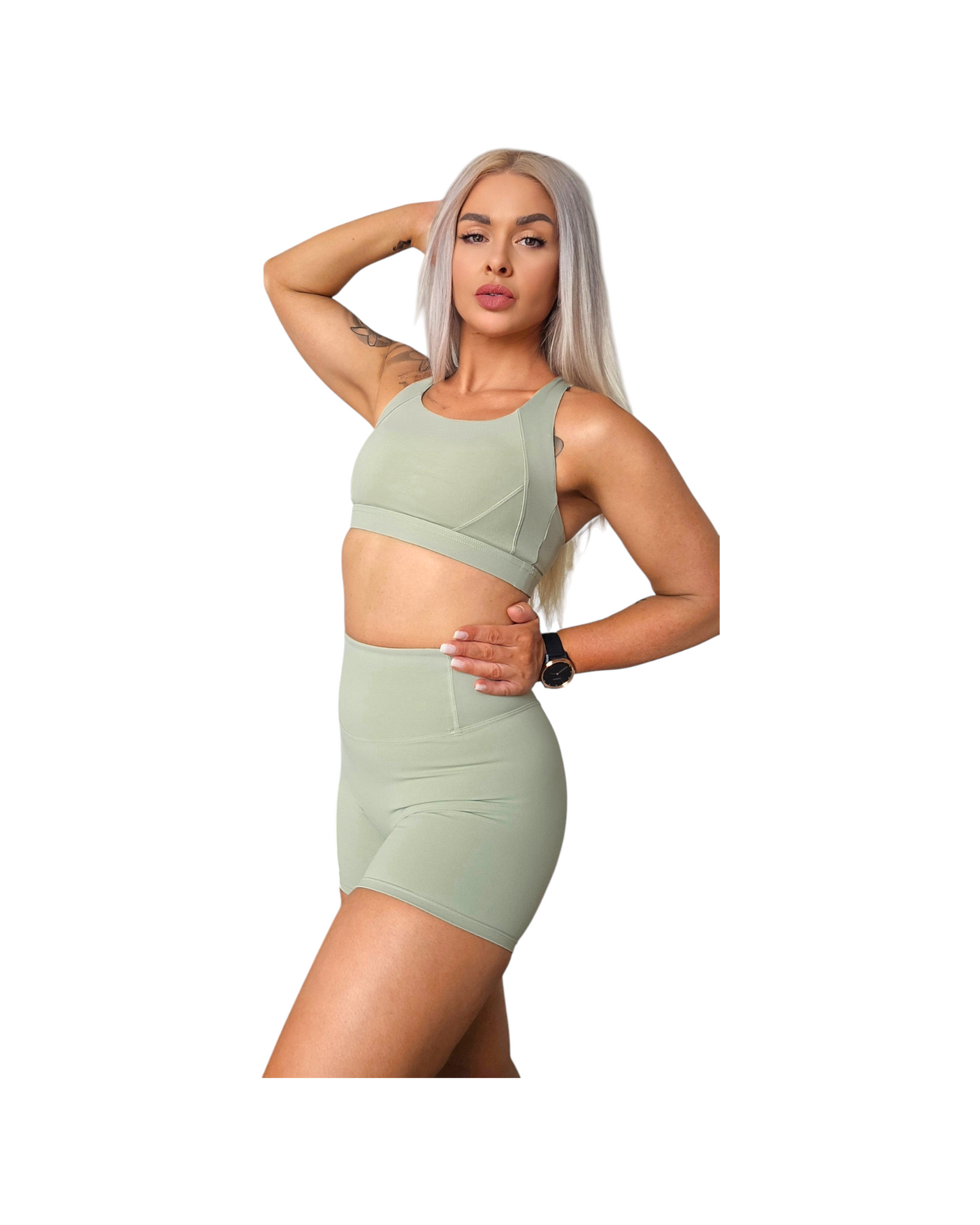 NSV Self Care Sports Bra in Matcha
