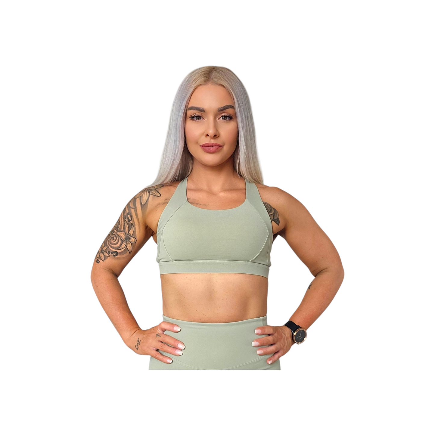 NSV Self Care Sports Bra in Matcha