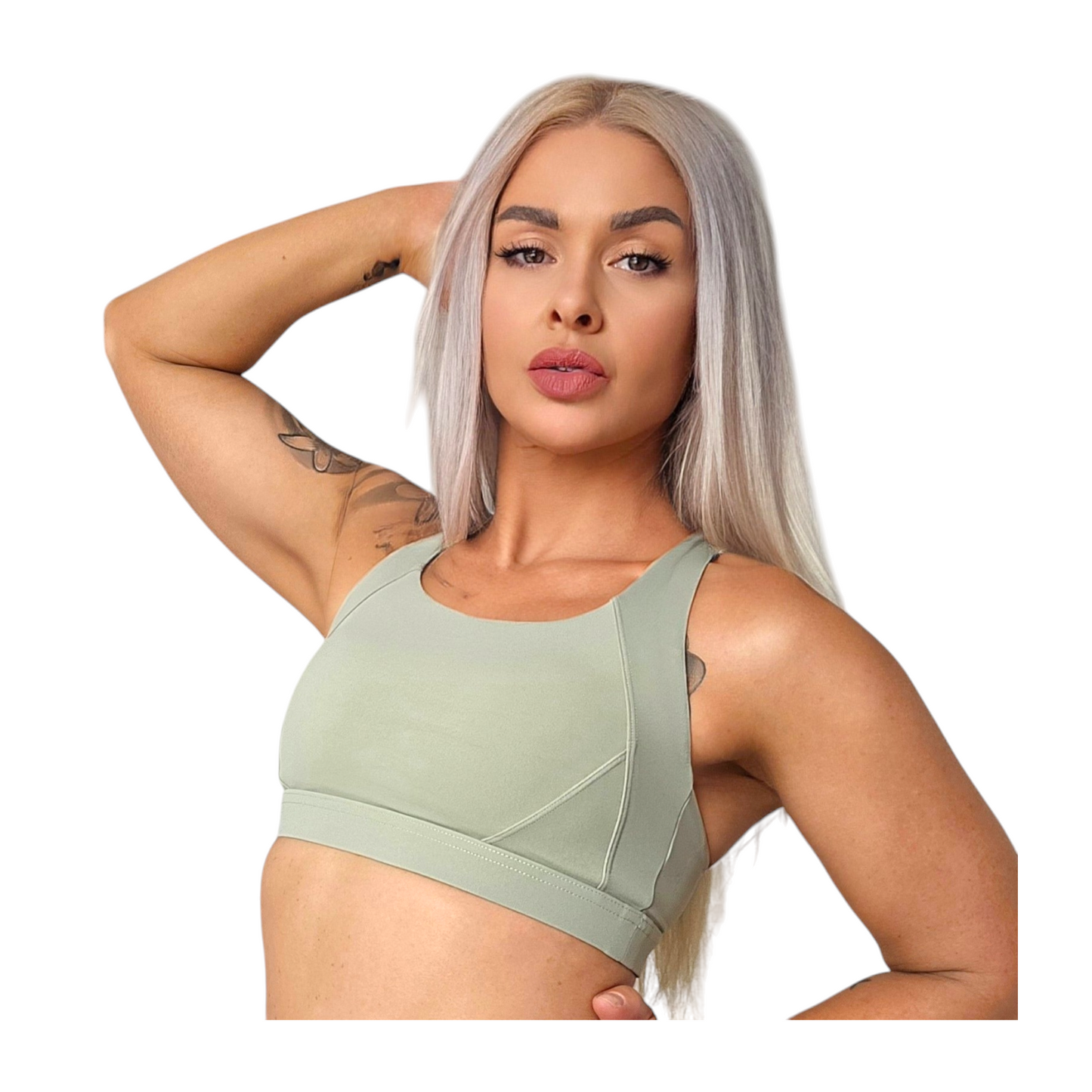 NSV Self Care Sports Bra in Matcha