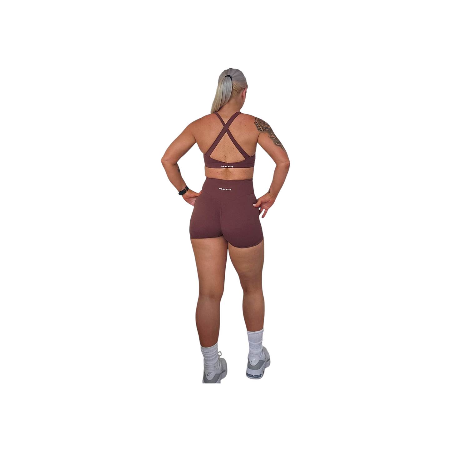 NSV Self Care Supportive Sports Bra in Coffee