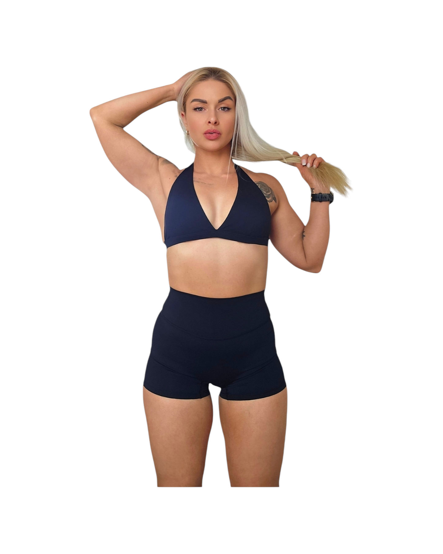 Self Love Seamless Shorts in Black