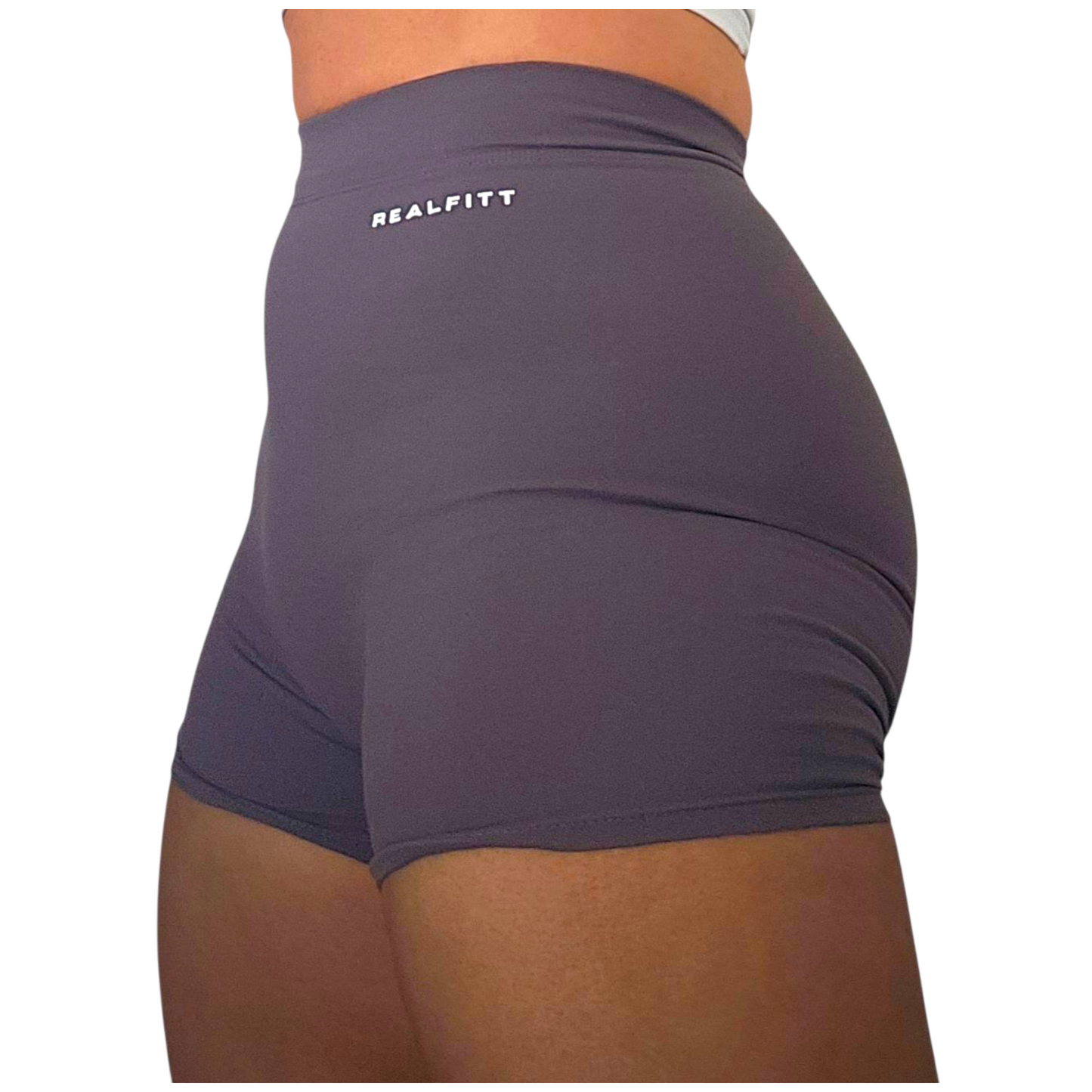 Scrunch V-Back Shorts in Grey