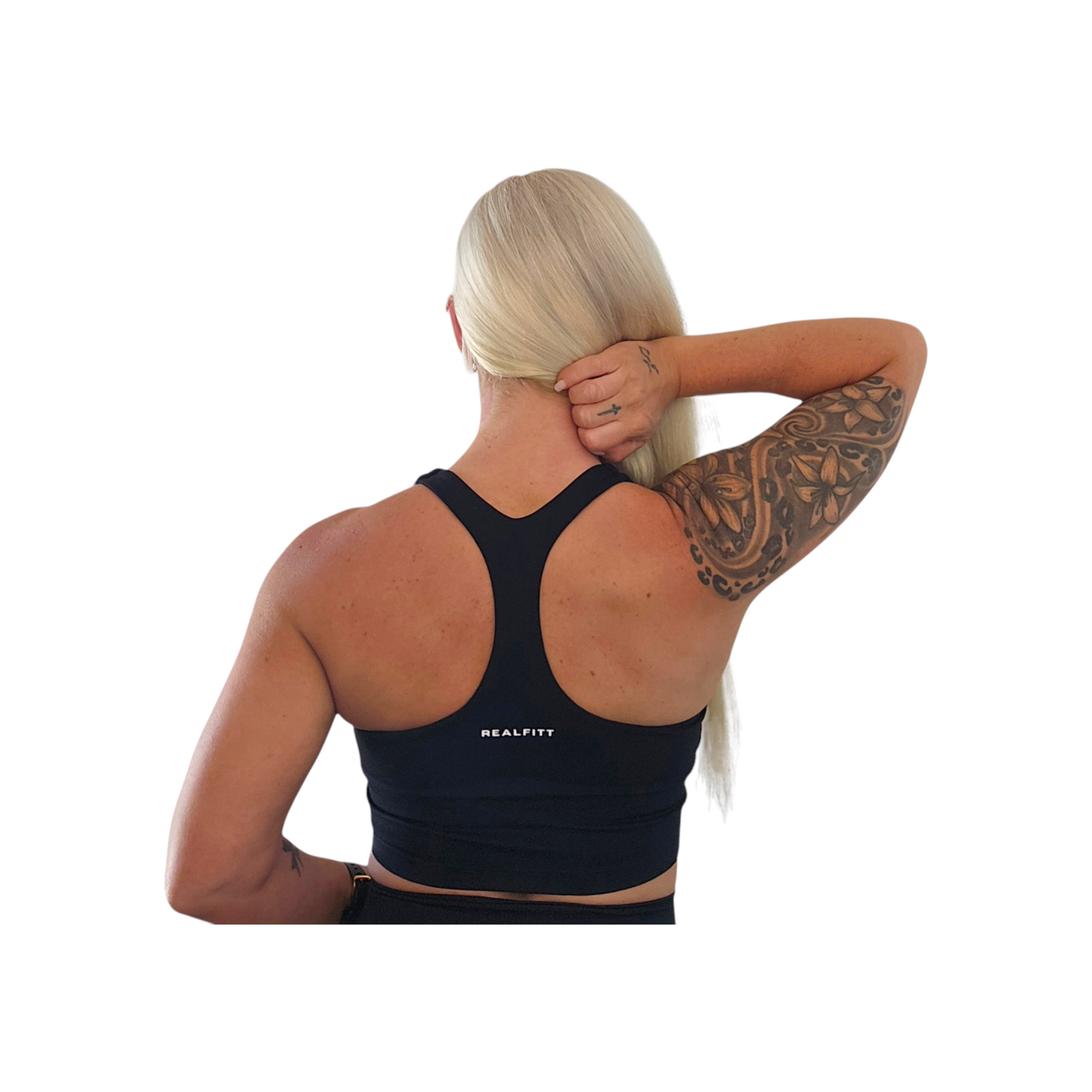 Zip Up Crop Top in Black