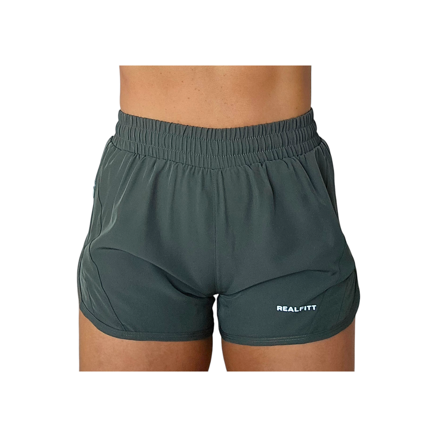 RealFitt Running Shorts in Army Green