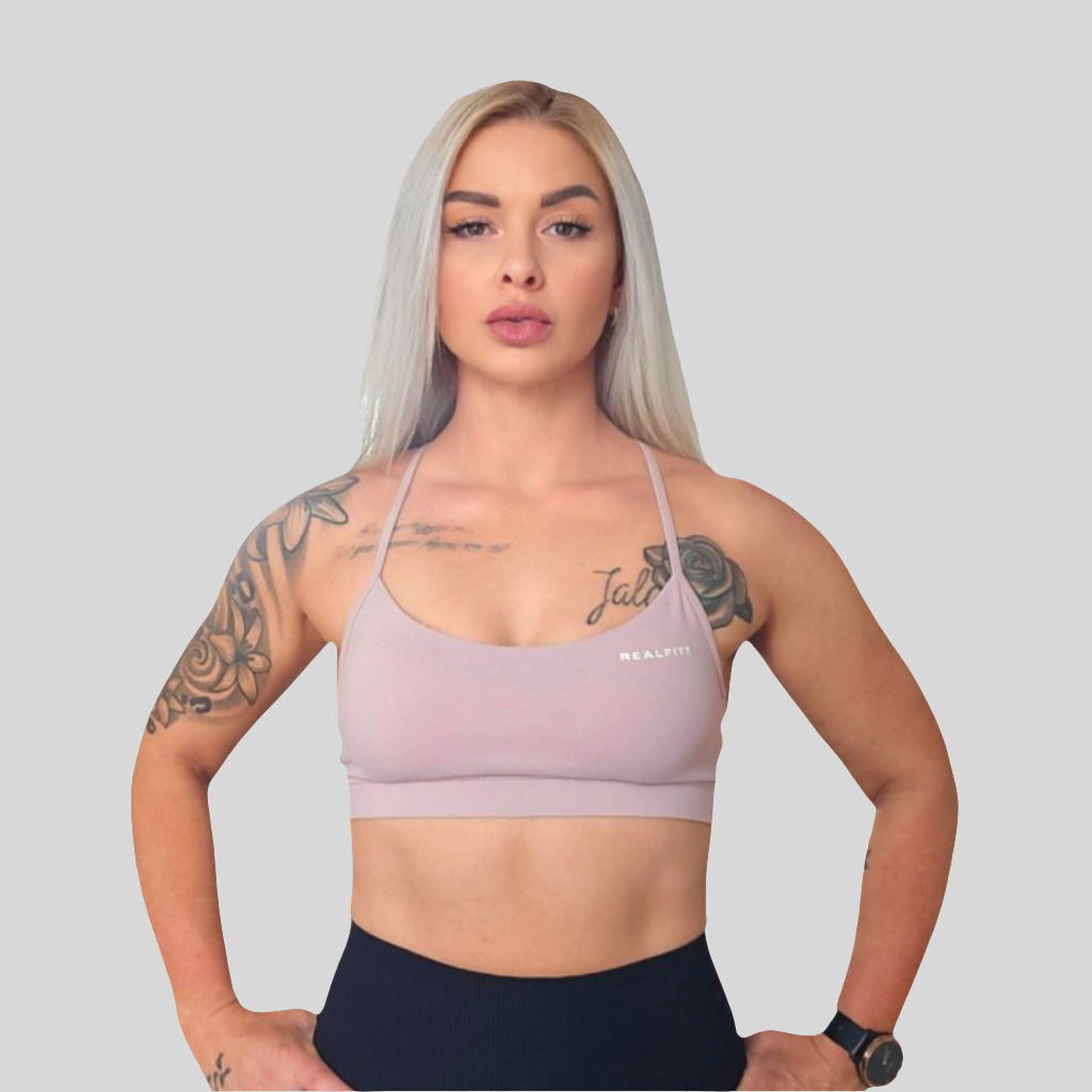 Y Back Bralette  Light Pink