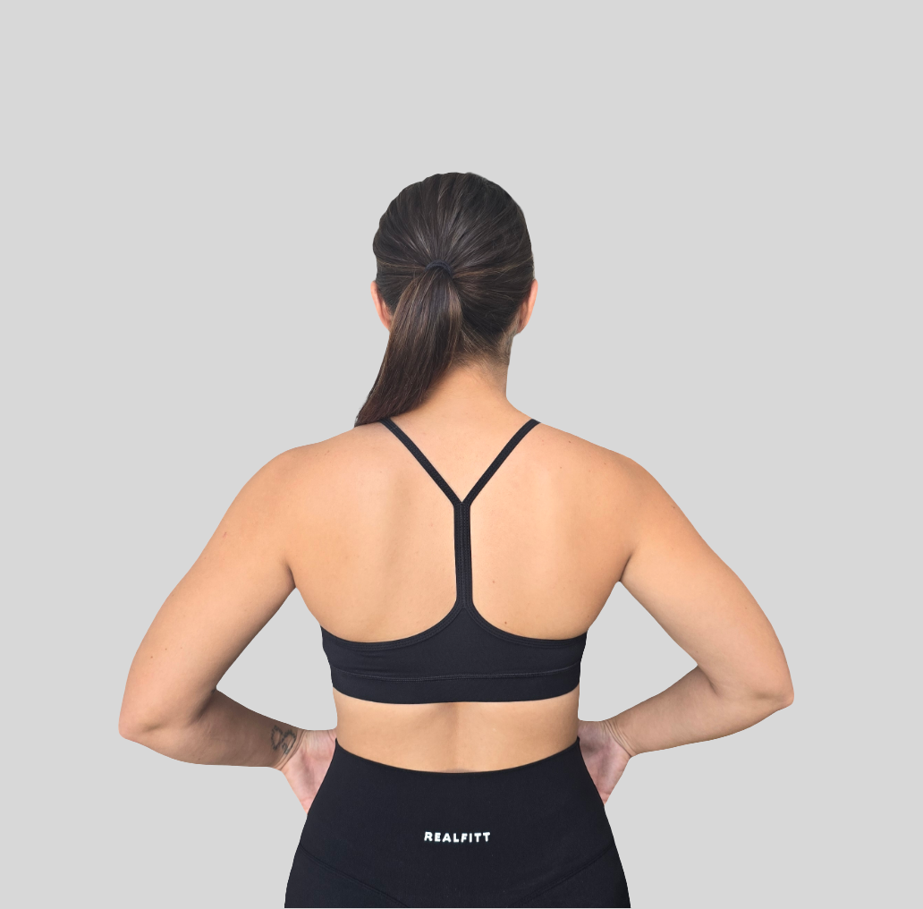 Y Back Bralette in Black