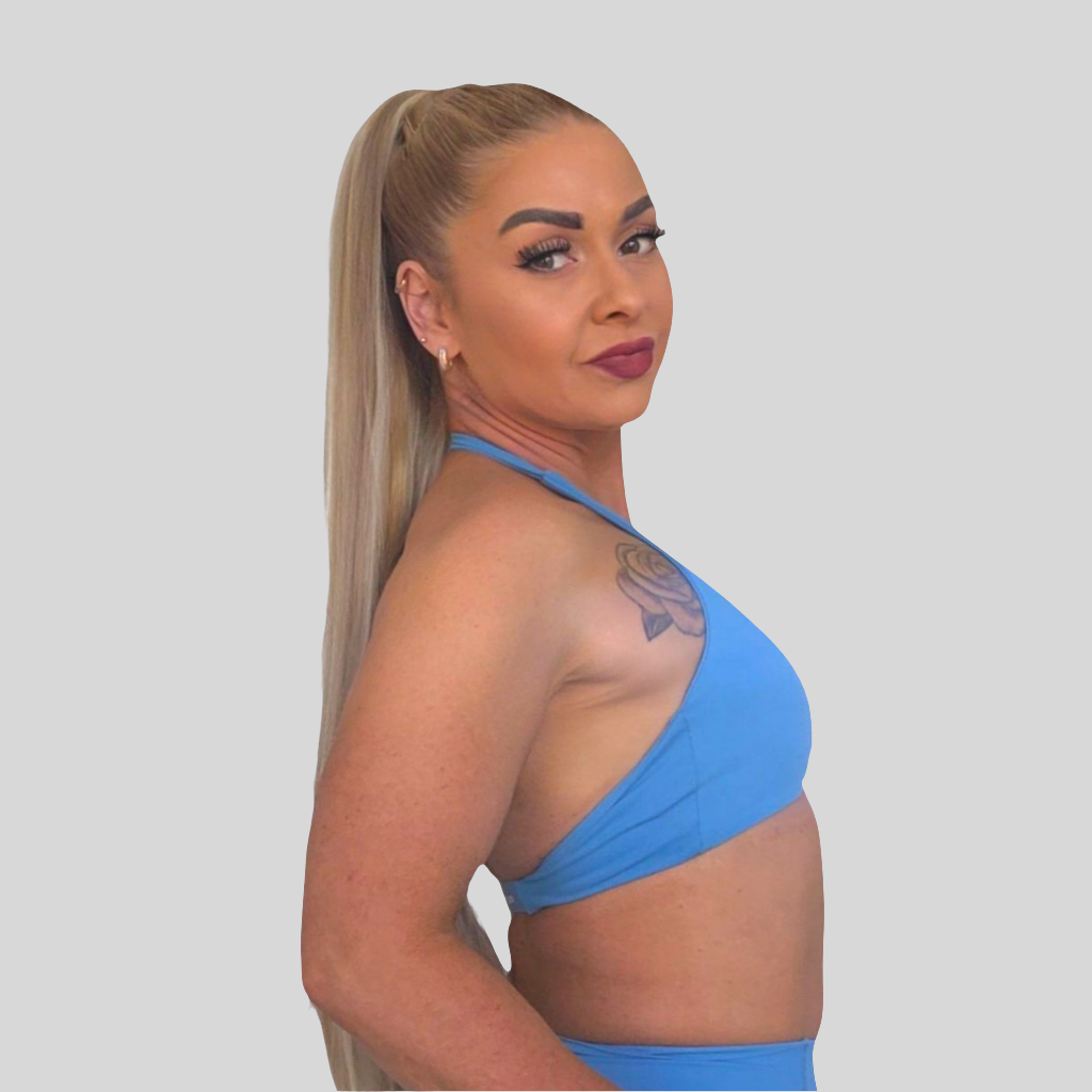 Self Love Halter Twist Bra in Blue