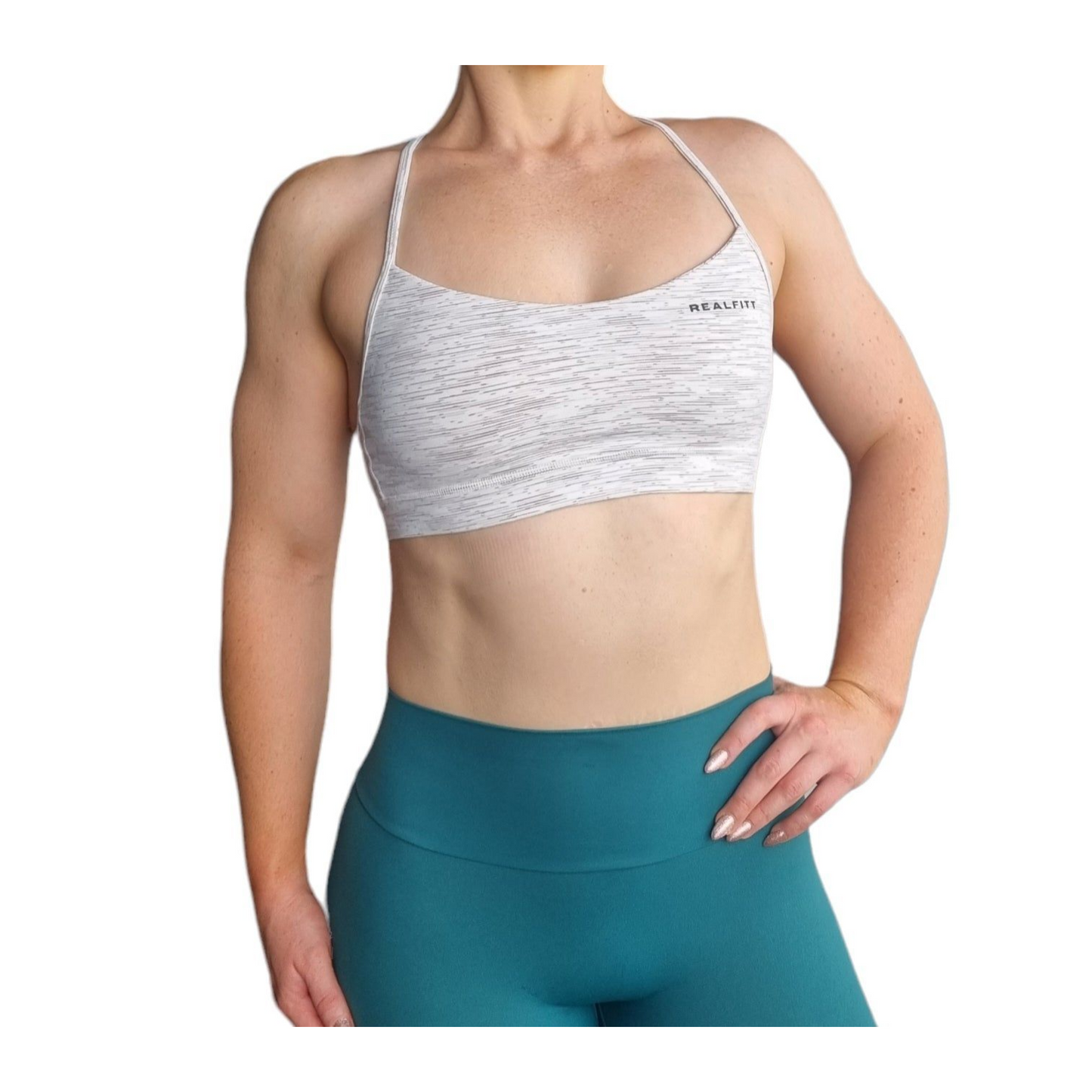 Y Back Bralette  Marle White