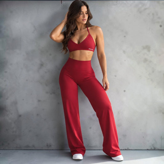 Siren Straight Leg Leggings in Red