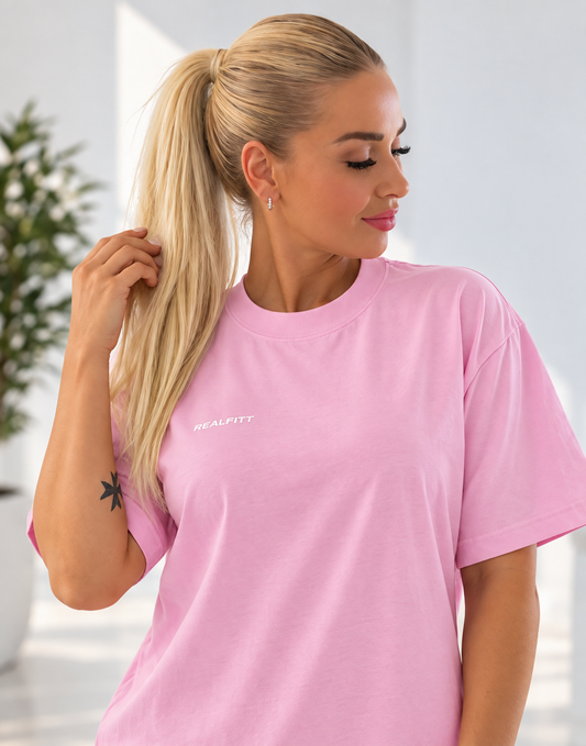 RealFitt Oversized Tee in Light-Pink